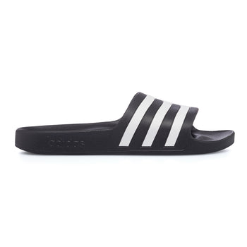 Ciabatte nere in gomma da uomo con logo a contrasto adidas Adilette Aqua, Brand, SKU p426000005, Immagine 0